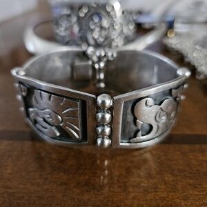 Vintage Taxco Sterling Silver Pedro Romero 55 Gram 7 Inch Bracelet